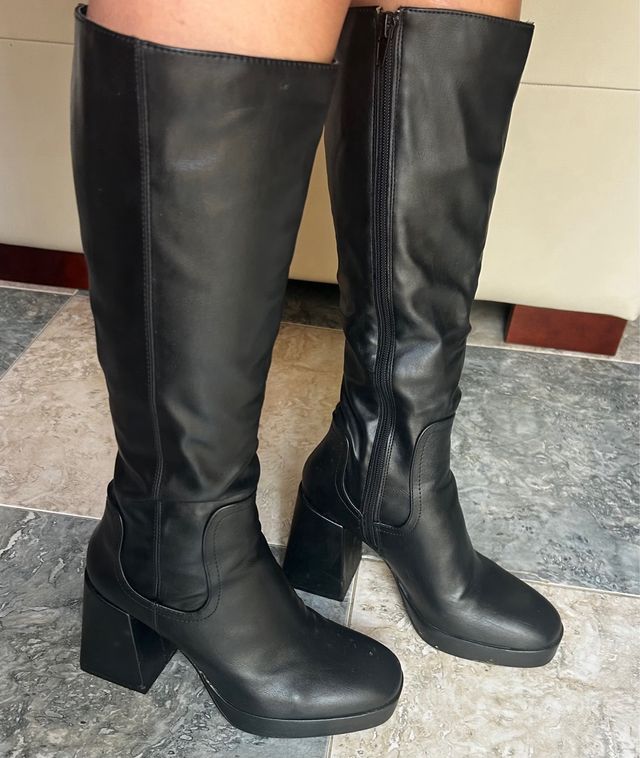 Botas altas negras plataforma
