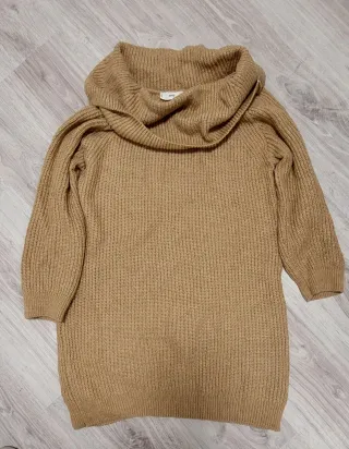 Vestido de lana Mango marrón