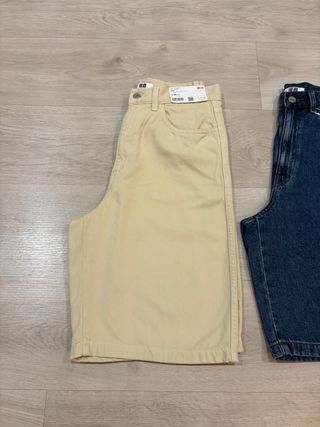 UNIQLO pack 2 bermudas denim mujer S/M sin estrena