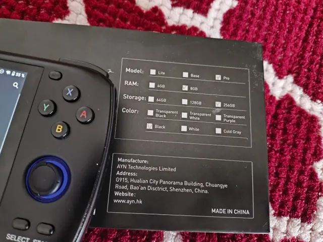 Ayn Odin Pro 8/256GB Preto