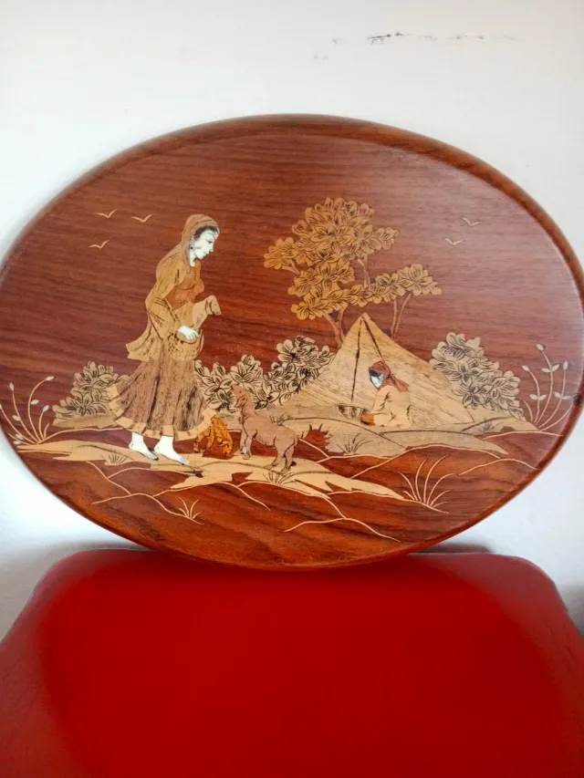 Panel decorativo de madera apon hueso