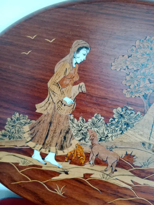 Panel decorativo de madera apon hueso