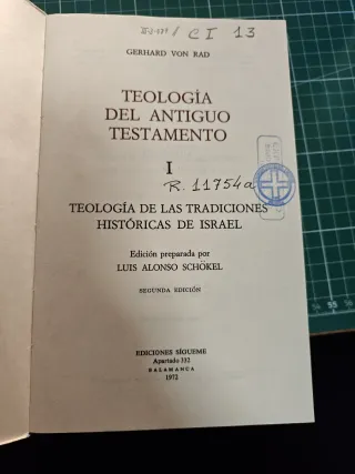 Teologia del Antiguo Testamento 2 tomos