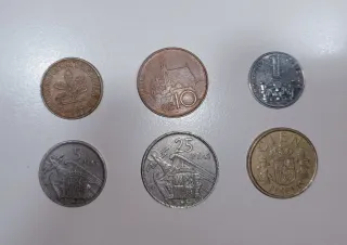 Lote monedas antiguas: Alemania, Chequia y España