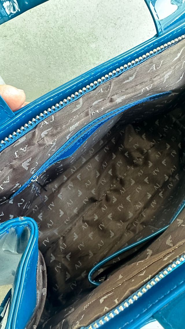 Bolso Armani Jeans Azul Nuevo