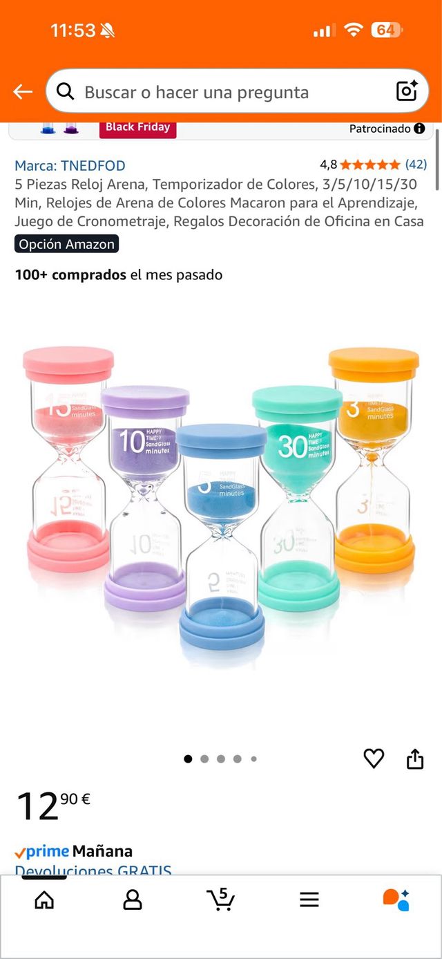 Set 4 Relojes Arena Temporizador