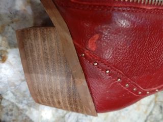 Botines Zara Rojos Talla 41 Tachuelas