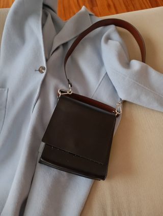 Bolso Adolfo Domínguez Negro Piel Pequeño