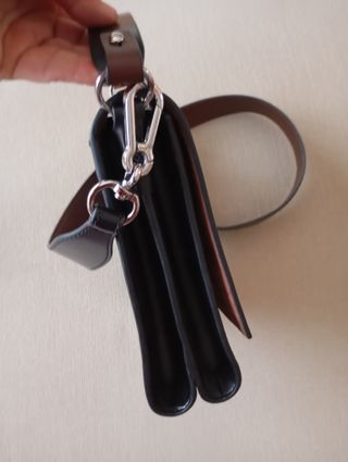 Bolso Adolfo Domínguez Negro Piel Pequeño