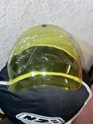 Pantalla Casco Moto Bubble Amarilla
