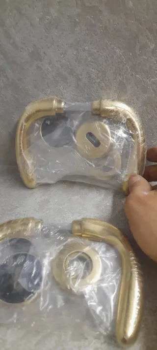 Coppia Maniglie Ottone per Porta