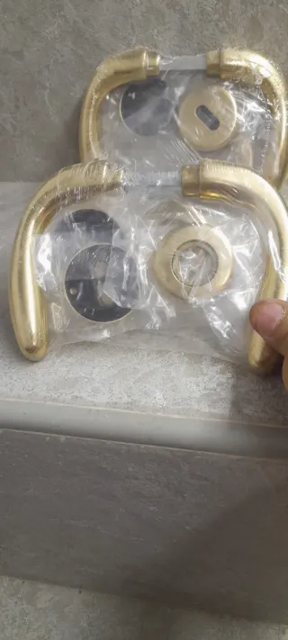 Coppia Maniglie Ottone per Porta