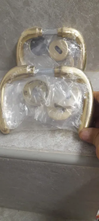 Coppia Maniglie Ottone per Porta