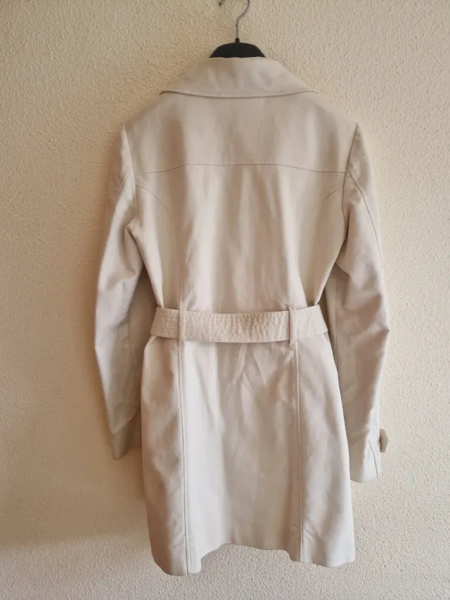 Gabardina Mango Cruda Talla S