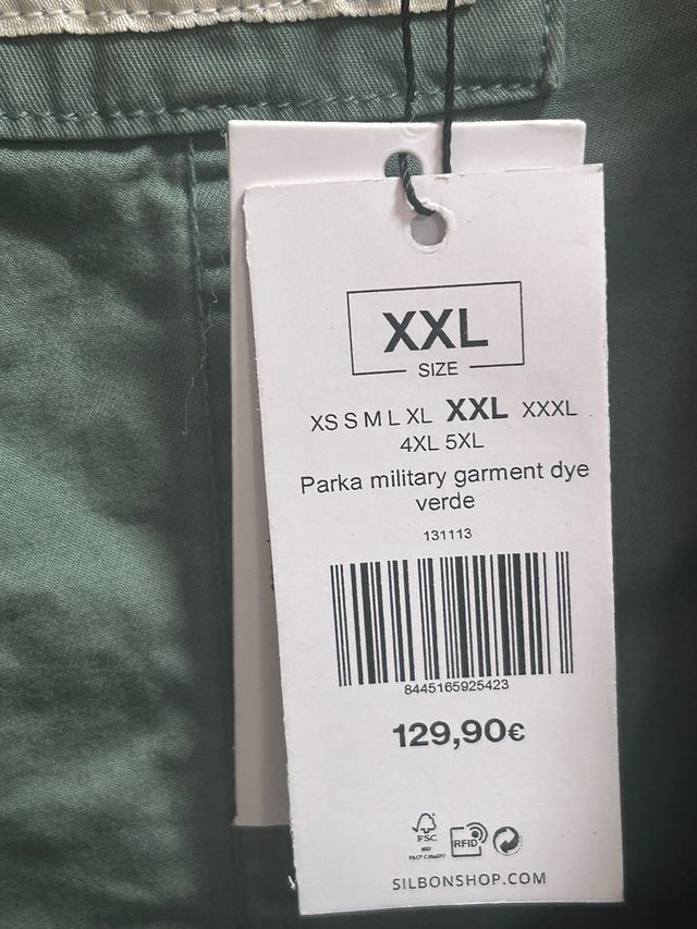 Chaqueta Silbon Verde Talla XXL