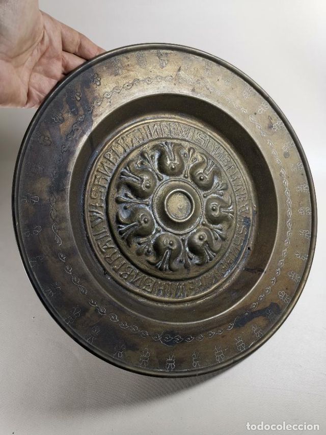 Antico piatto limosnero di Norimberga del XVIII secolo