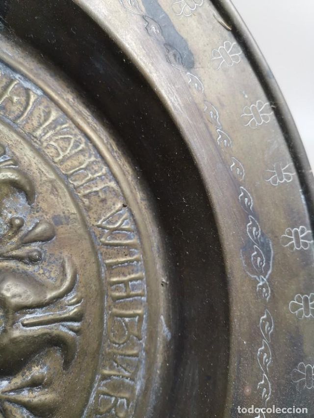 Antico piatto limosnero di Norimberga del XVIII secolo