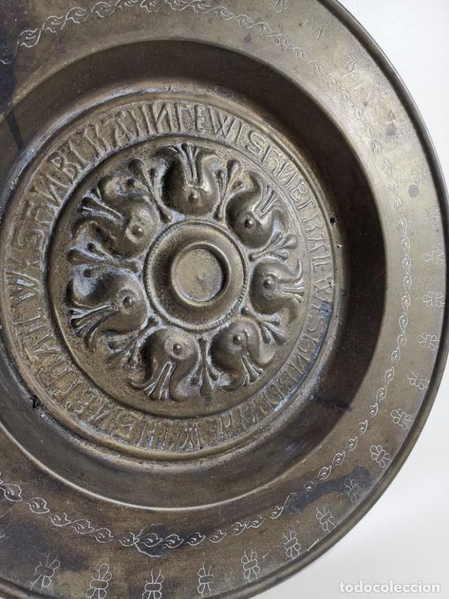 Antico piatto limosnero di Norimberga del XVIII secolo