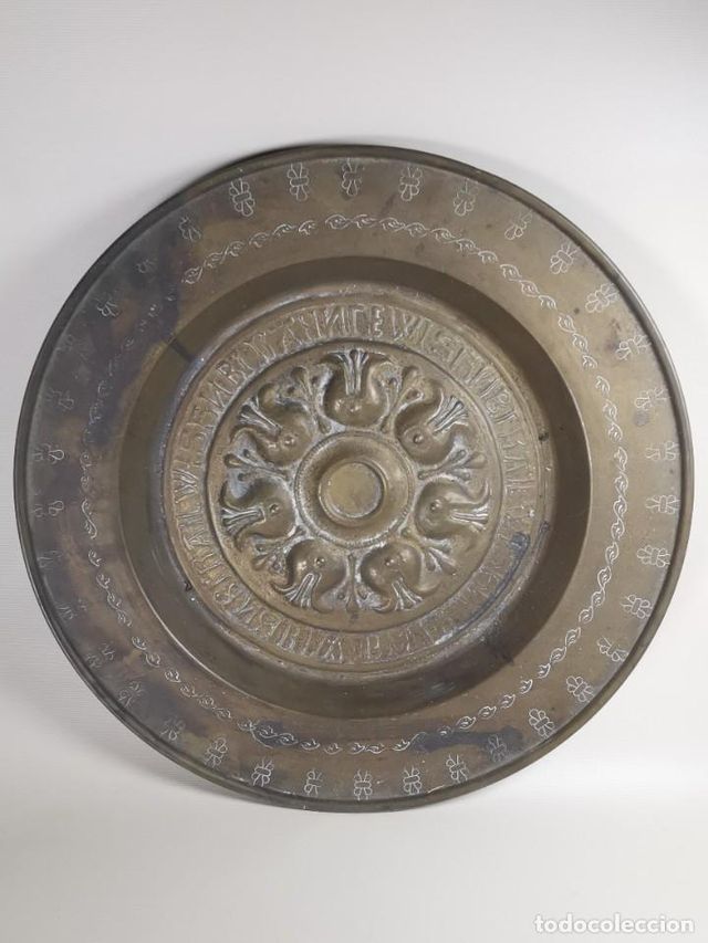 Antico piatto limosnero di Norimberga del XVIII secolo