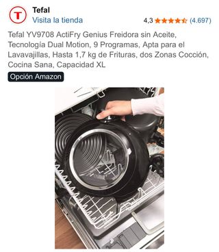 Freidora de aire Tefal ActiFry Genius XL