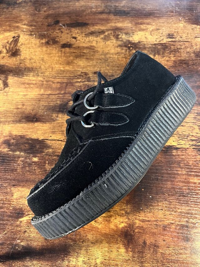 Zapatos Creepers Ante Negro. talla 38