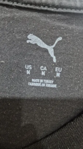 Camiseta Puma Negra Logo Estampado