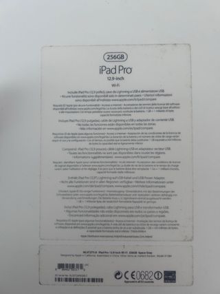 iPad Pro 1ª Gen 12.9 Plata 256 gb