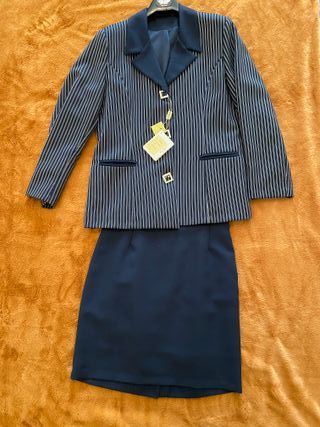 Tailleur donna blu e bianco – Taglia 48