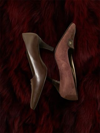 Décolleté vero cuoio Vintage T.39 Marrone Camoscio