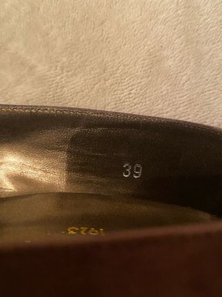 Décolleté vero cuoio Vintage T.39 Marrone Camoscio