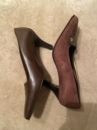 Décolleté vero cuoio Vintage T.39 Marrone Camoscio