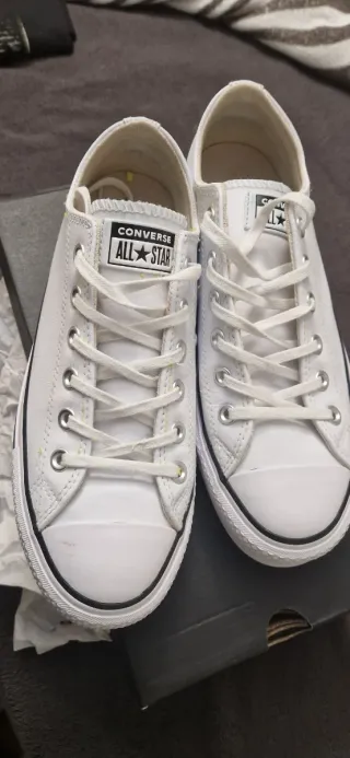 Converse Chuck Taylor Plataforma Piel Blancas