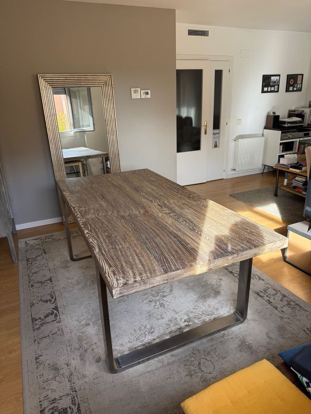 Tavolo da Pranzo in Rovere e Acciaio Portico