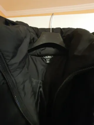 Piumino Ralph Lauren donna nero con cappuccio