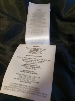 Piumino Ralph Lauren donna nero con cappuccio