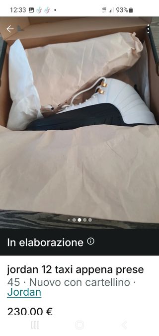 Jordan 12 Taxi - Taglia 45