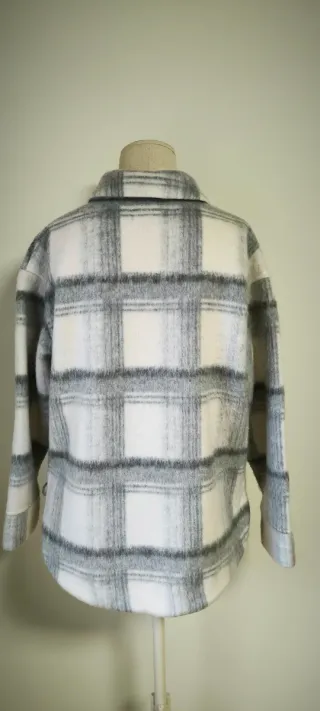 Sobrecamisa Sfera cuadros gris y blanco Talla S