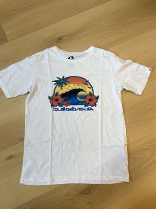 Camiseta Quiksilver Blanca Talla 14 niño