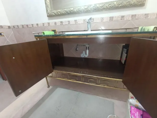 Set bagno Artigianale Legno Marmo Metallo