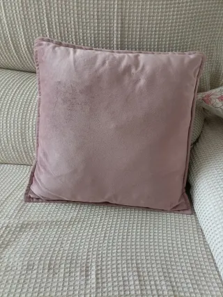 Fundas de cojín florales rosa y beige