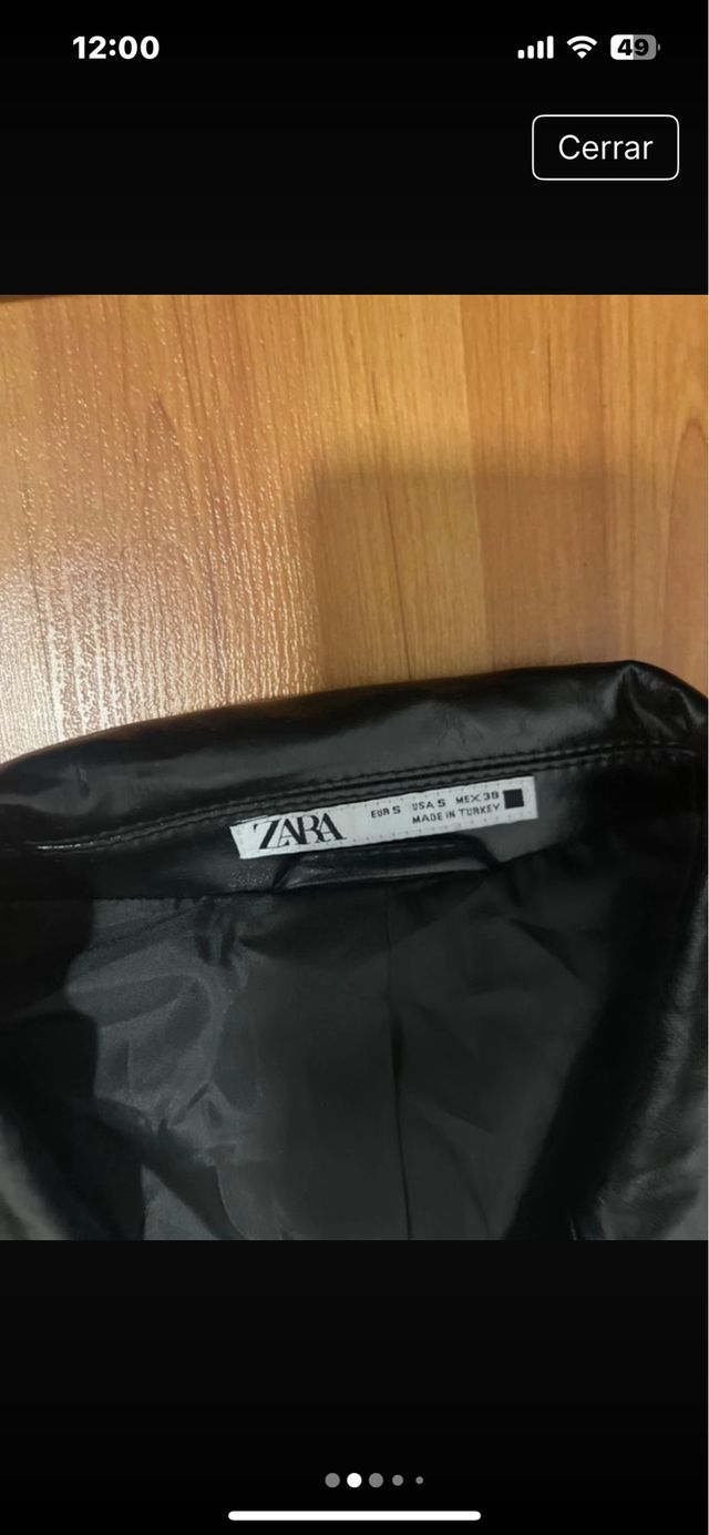 Cazadora Zara hombre negra