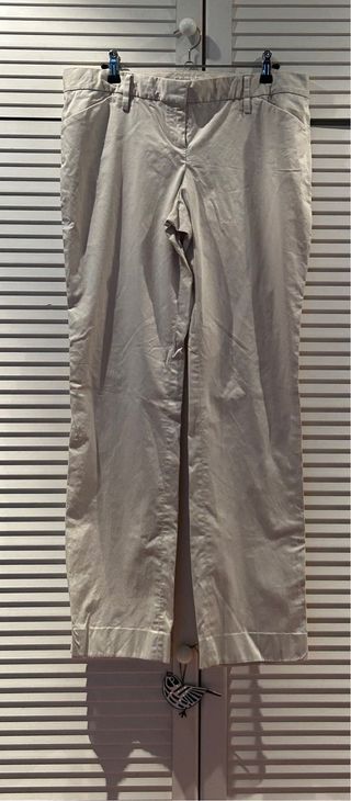 Pantalones beige anchos