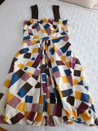 Vestido estampado geométrico