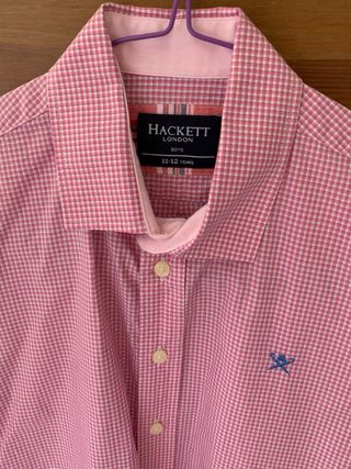Camisa Hackett niño cuadros rosa 11-12 años