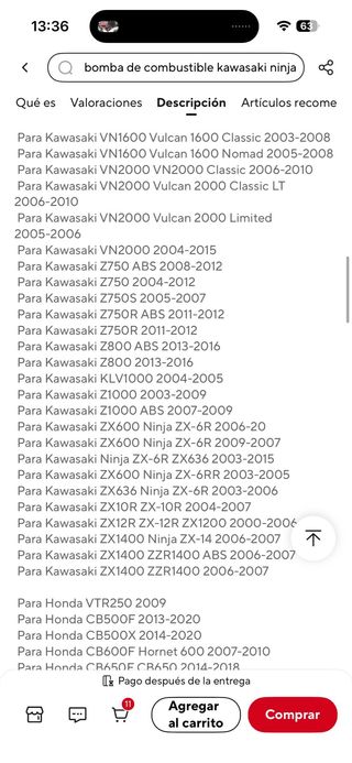 Filtro gasolina moto Suzuki