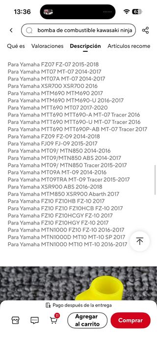 Filtro gasolina moto Suzuki