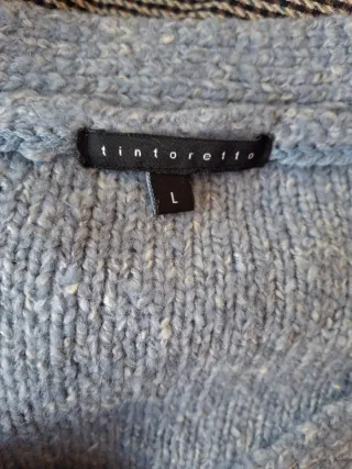 Jersey Tintoretto Pico Celeste con Pelo Talla XL