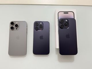 Lote 3 iPhones: 14 Pro 256GB (x2) e XR 64GB (cambio)