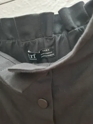 Falda Zara Negra Botones Mini