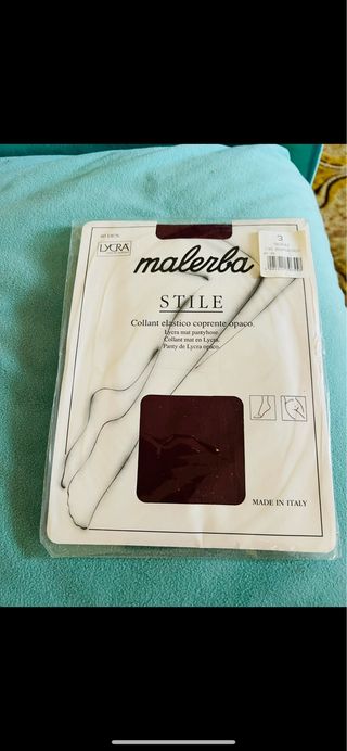 Collant Malerba Stile Lycra Borgogna taglia 3